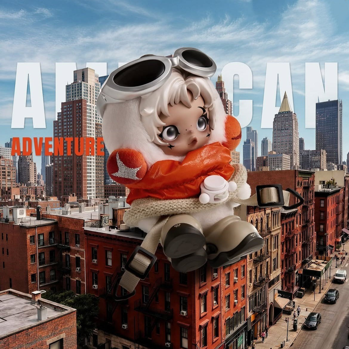 POP MART θ SKULLPANDA Sunlight Wanderer Plush Doll Pendant, NY Exclusive (PRE-ORDER)