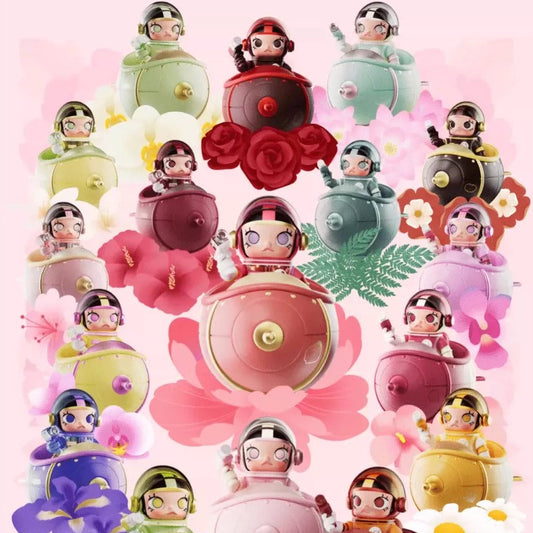 MEGA SPACE MOLLY 100% Blooming Series Peony SAKURA ORCHID LOTUS SILVER FERN Figure