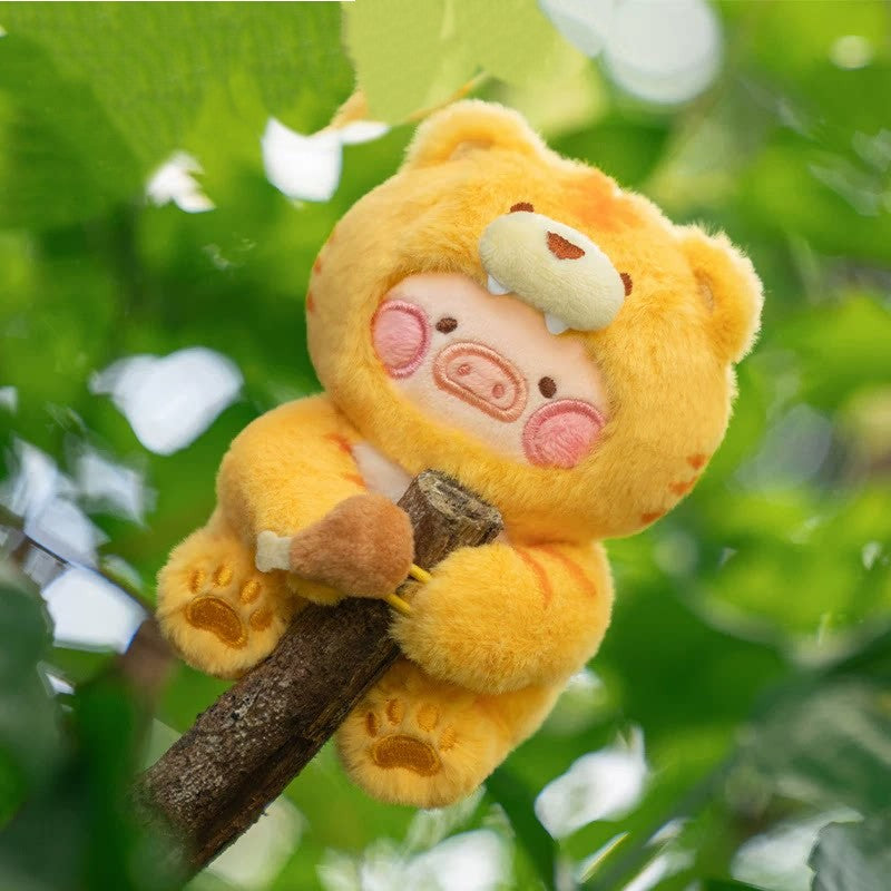 Canned Pig LuLu Animal Party Series 2 - Cute plush keychain, eco-friendly bag & plush doll