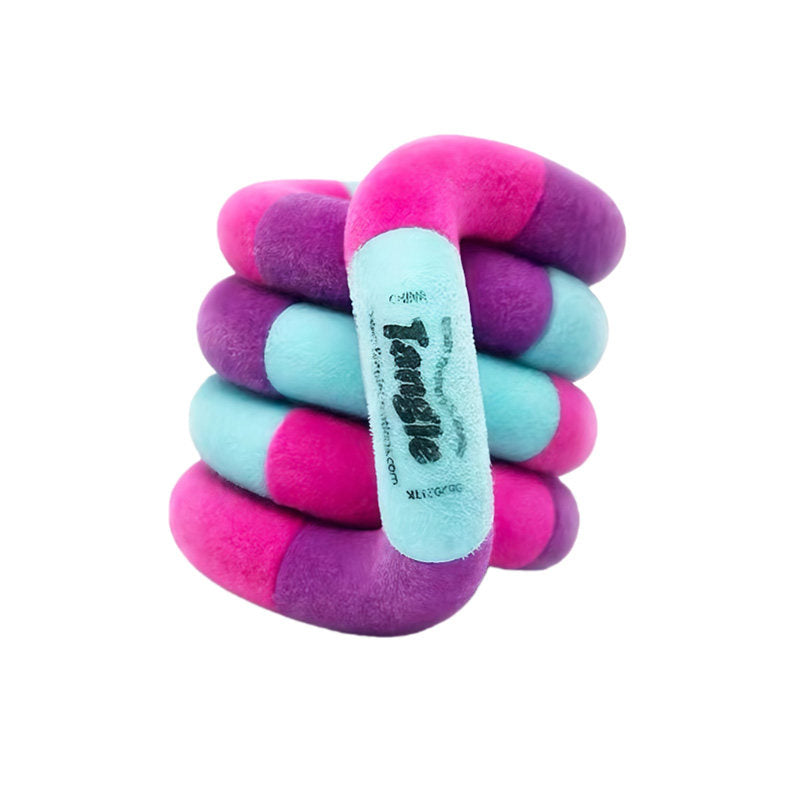 Tangle Original Plush Series Flocking Fidget Toy, Authentic Soft Plush Twist Sensory Puzzle for ADHD, Anxiety & Stress‑Relief Hand Toy