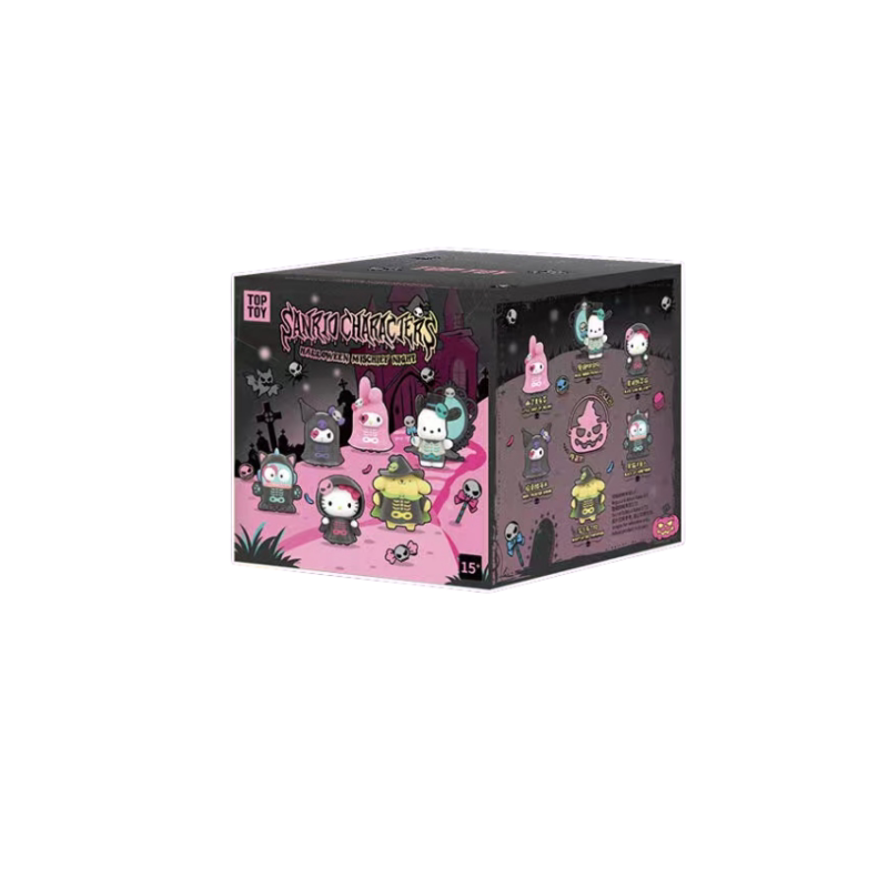 SANRI0 Halloween Mischief Night Series Figures Blind Box, Ghost Pumpkin Night Light Blind Box, Light‑Up Mini Figure, Collectible Halloween Decoration