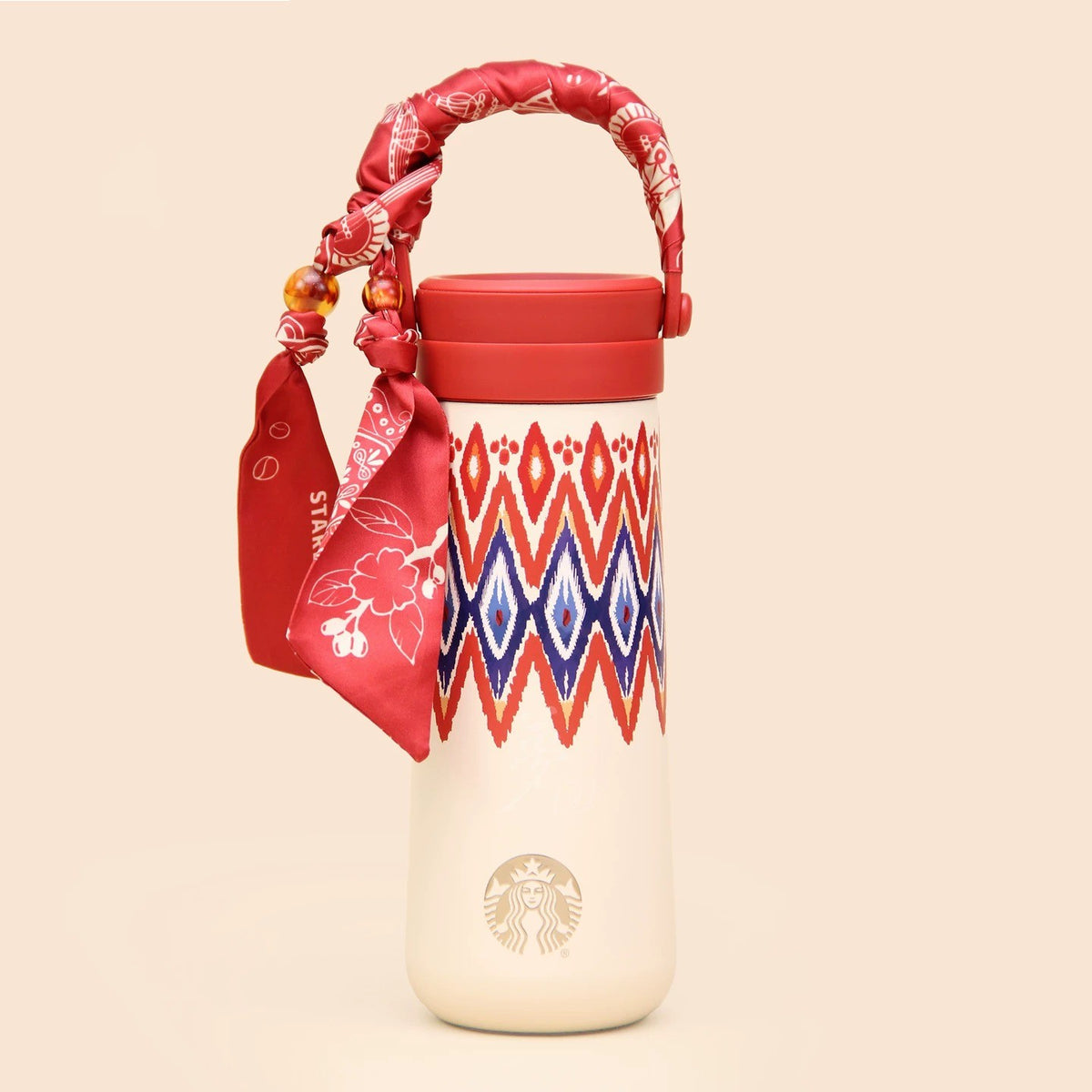 Starbucks Limited Xinjiang Collection Water Bottle, Bearista Plush Doll, Bear-Shaped Glass Straw Cup, Ethnic Pattern Ceramic Mug & Insulated Tumbler, Fridge Magnet & Keychain, Chinese Regional Exclusive Gift Set