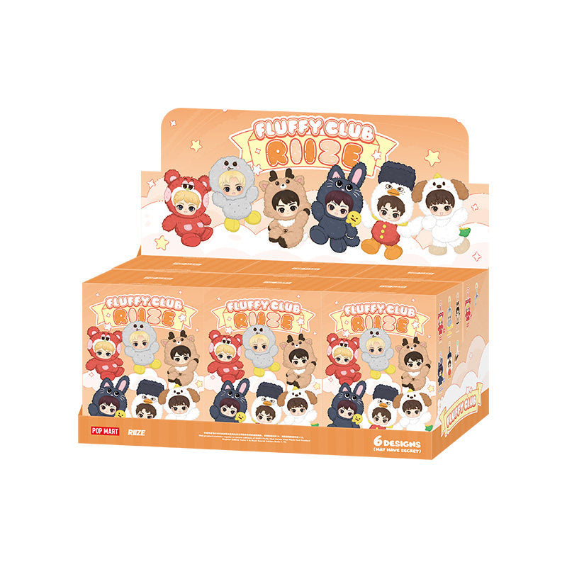 POP MART RIIZE Fluffy Club Series Vinyl Plush Doll Pendant Blind Box