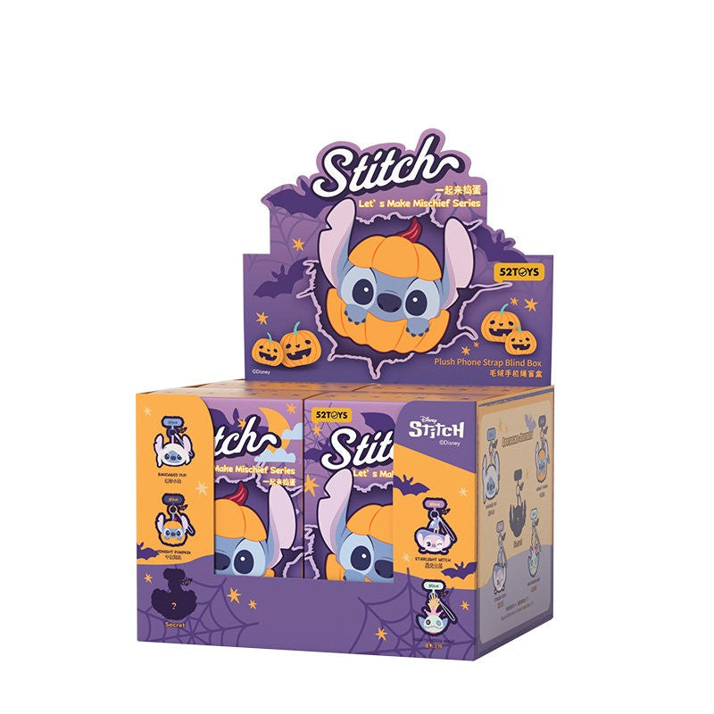 STlTCH Halloween Soft Plush Charm Keychain, Let's Make Mischief Series Plush Dolls, Blind Box Collectible
