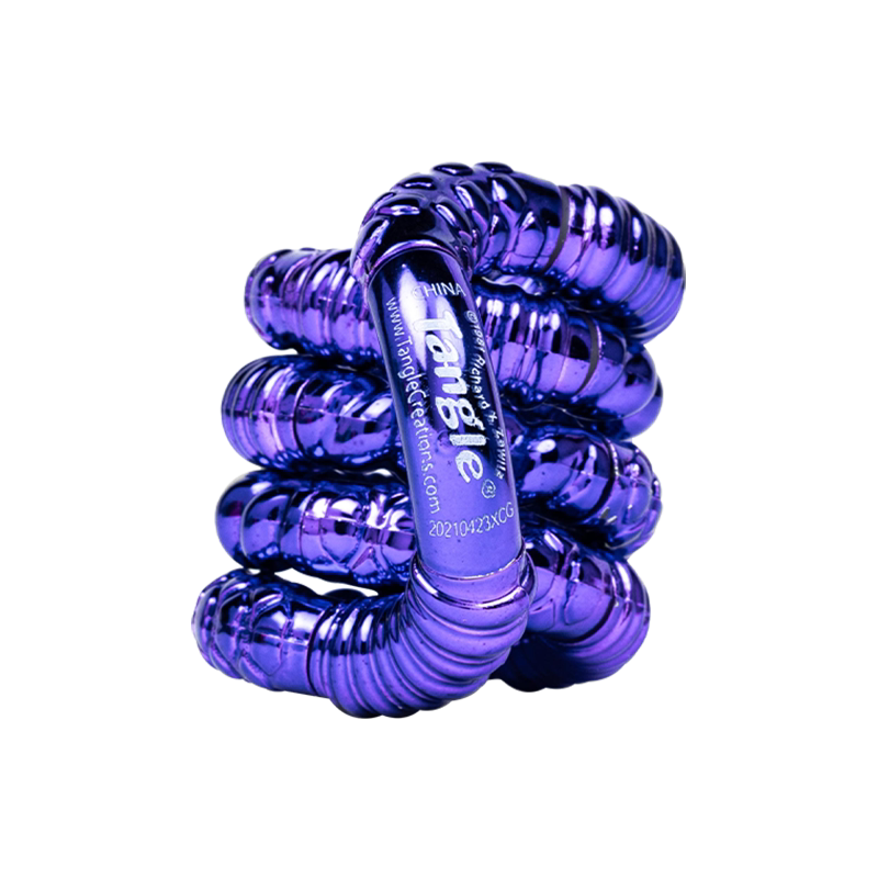 Tangle Original Metallic Textured Series Fidget Toy, Authentic Twist Sensory Puzzle for ADHD, Anxiety & Stress Relief Hand Toy