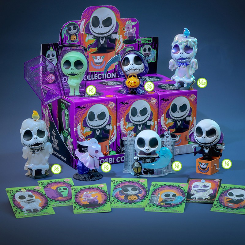 Hot Toys Cosbi Collection｜The Nightmare Before Christmas Series 3 Blind Box, Glow‑in‑the‑Dark Collectible Figures