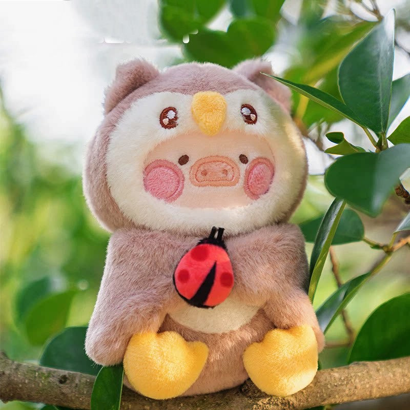 Canned Pig LuLu Animal Party Series 2 - Cute plush keychain, eco-friendly bag & plush doll