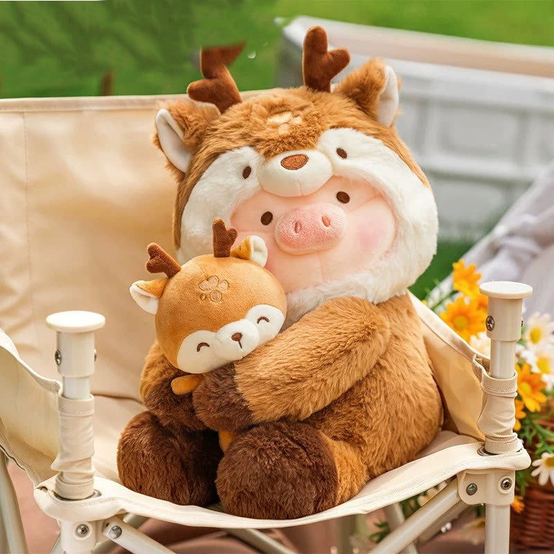 Canned Pig LuLu Animal Party Series 2 - Cute plush keychain, eco-friendly bag & plush doll