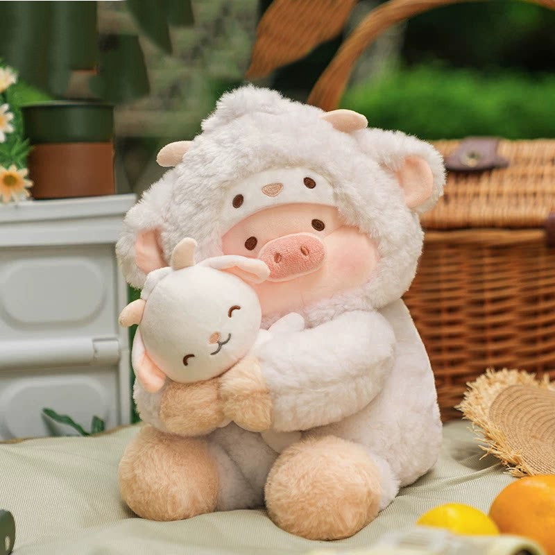 Canned Pig LuLu Animal Party Series 2 - Cute plush keychain, eco-friendly bag & plush doll