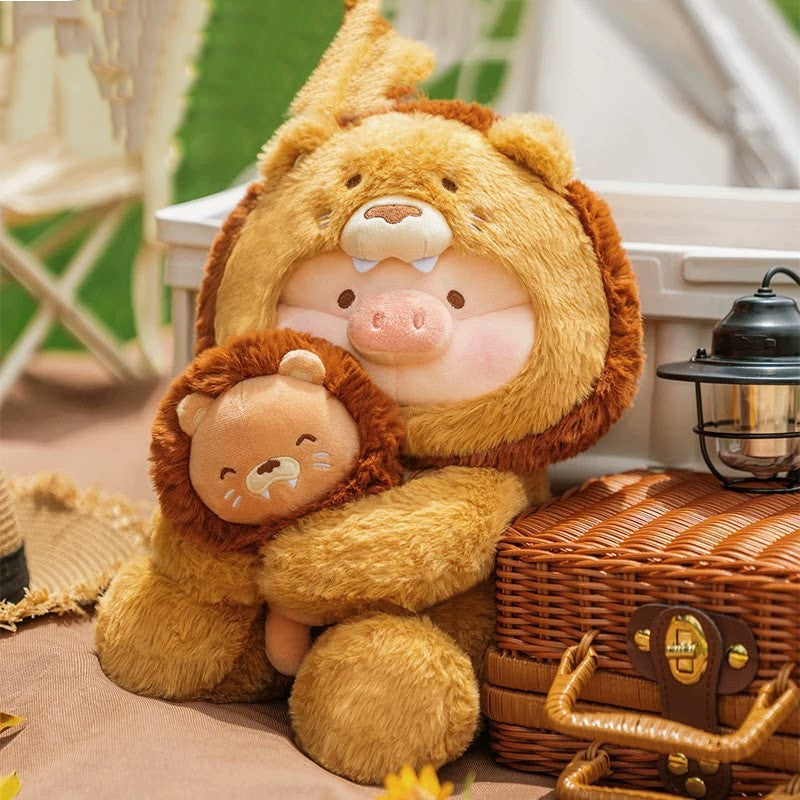 Canned Pig LuLu Animal Party Series 2 - Cute plush keychain, eco-friendly bag & plush doll
