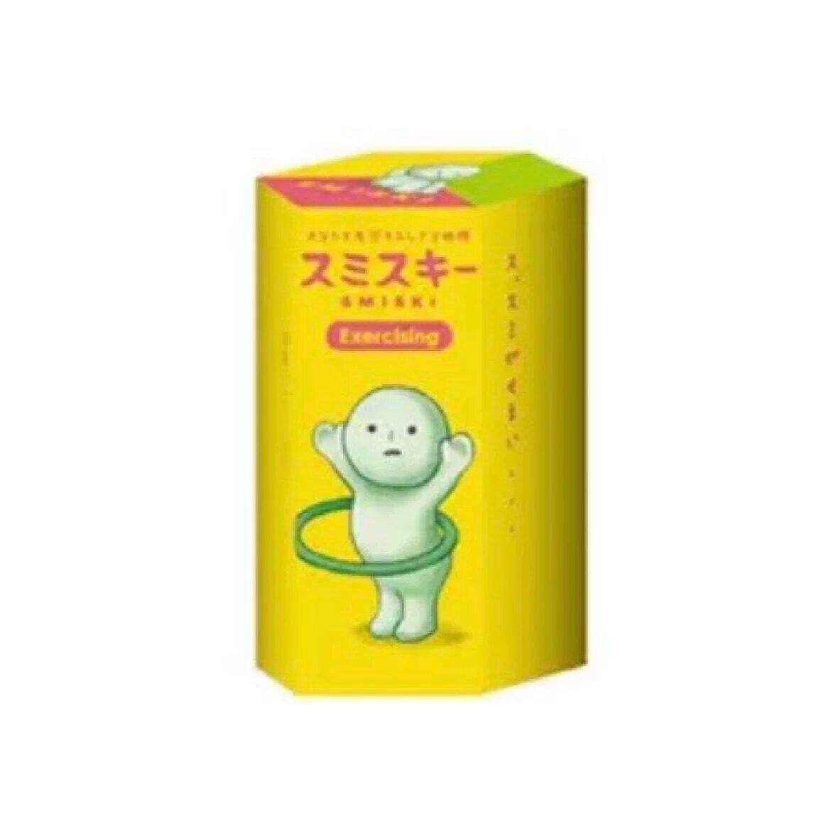 Smiski Work is fun/Toilet/Birthday/Exercising/Glow in Dark/Dressing/Cheer/Bath Series Figures Blind Box/Luminous Bed/Museum/Smiski Hippers Luminous Papa/Moving/Strap Accessories Gachapon Egg Verison 1 VER 2 V4 Figure Pendant Keychain Blind Ball