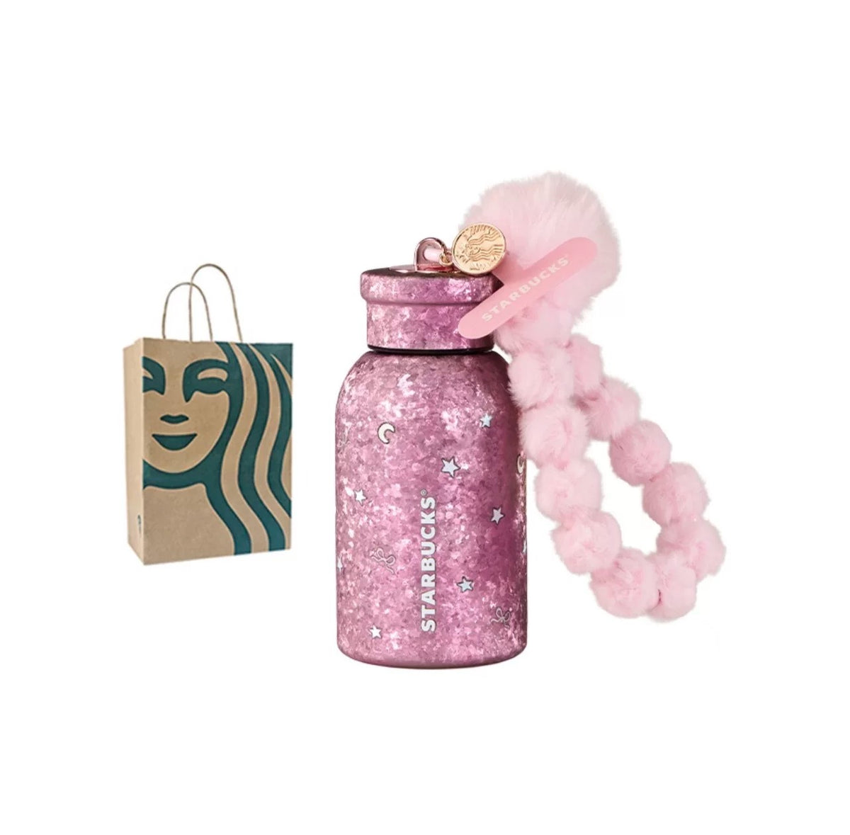 SB Starry Night Sweet Dream Party Bear Glass Straw Cup Series Starbucks