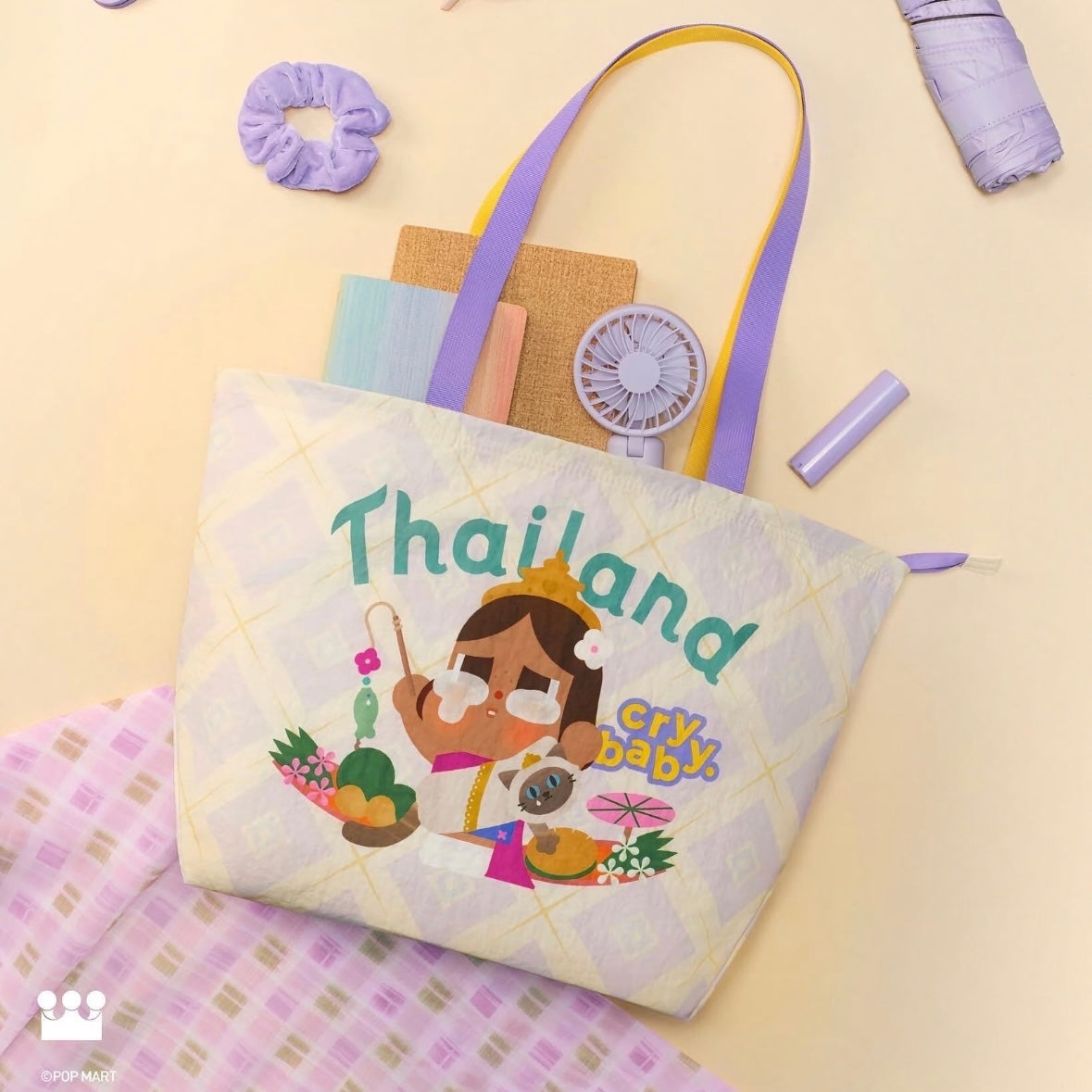 Crybaby Thailand Exclusive Pop Bean Figure, Tote Bag, Pendant Keychain Thailand Limited Edition