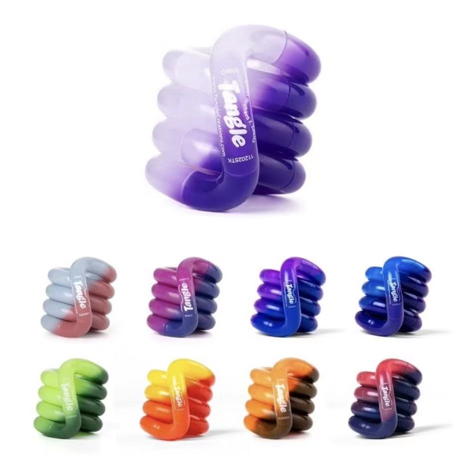 Tangle Original Thermochromic Heat‑Reactive Color‑Changing Fidget Toy, Authentic Twist Sensory Puzzle for ADHD, Anxiety & Stress‑Relief Hand Toy