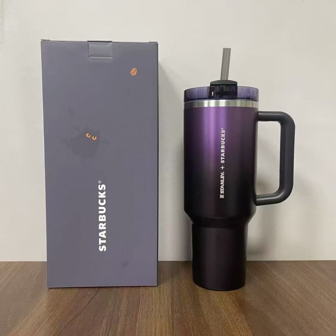 Starbucks Halloween Series Stanley Stainless Steel Tumbler, Witch Cauldron Night Light, Insulated Coffee Cup, Cute Cat & Pumpkin Bear, Holiday Gift Set